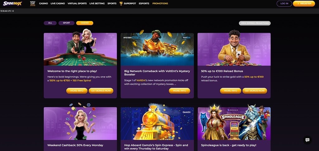 Spinimax Casino Promotions