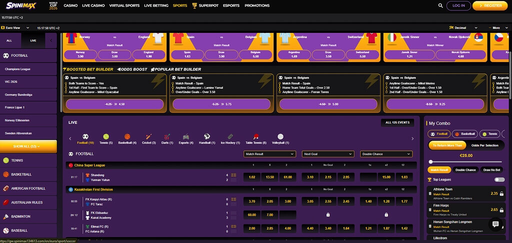 Spinimax Casino Sport Betting