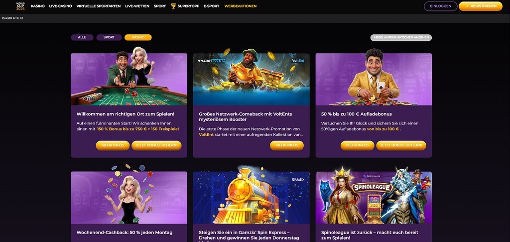 Spinmax Casino-Aktionen