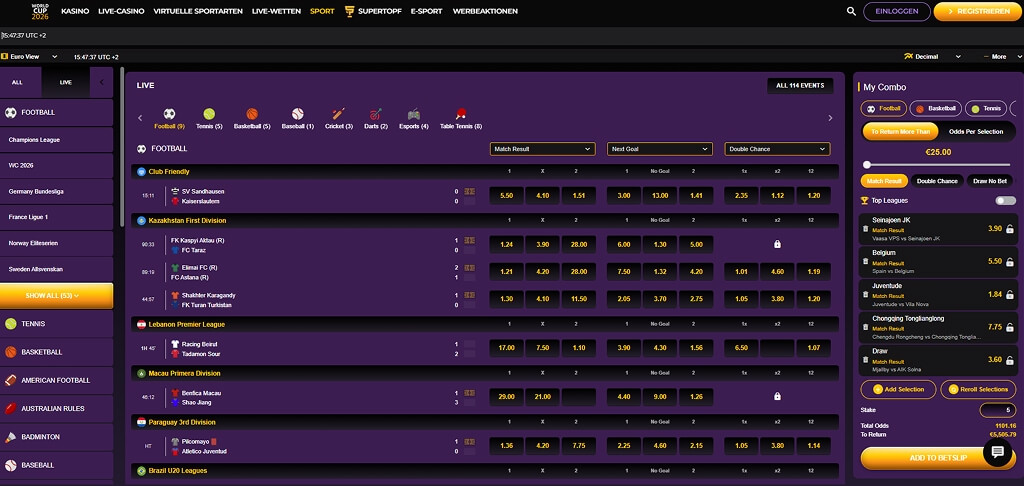 Spinmax Casino Sportwetten